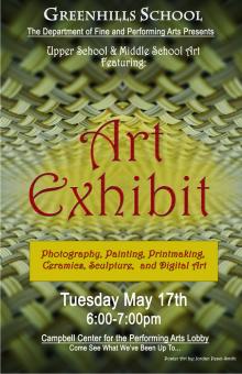 Student Art Exhibit Set for May 17