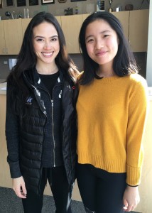 U.S. Olympian Madison Chock, left, and Christina Ng' 21