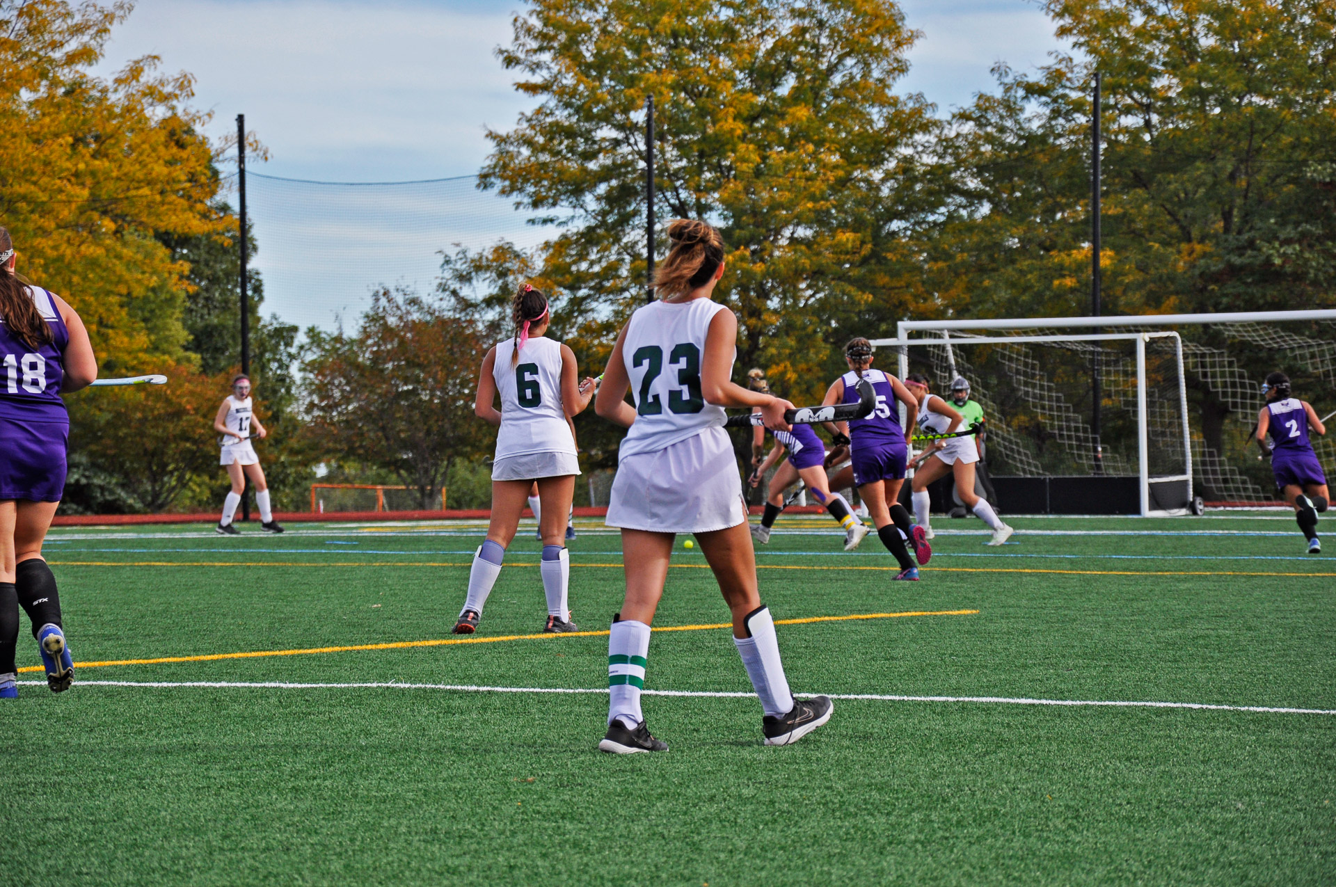 Rosenberg '23 and Danan '23 watch as the defense shut down P-CEP's offense. 